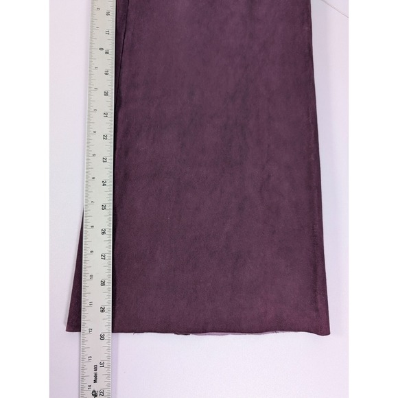 Stouls Pants Womens XL Suede Pull On Maroon Mid-Rise Wide Leg Pockets Stretch - Picture 10 of 13